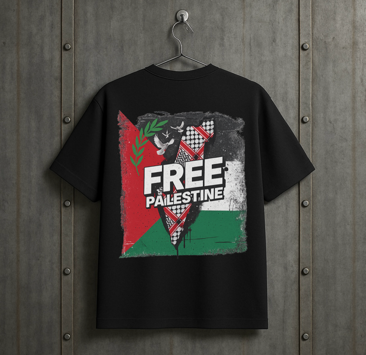 Free Palestine VACANCY Oversized Shirt