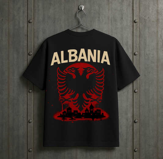 Red Shadow Eagle VACANCY Oversized Shirt